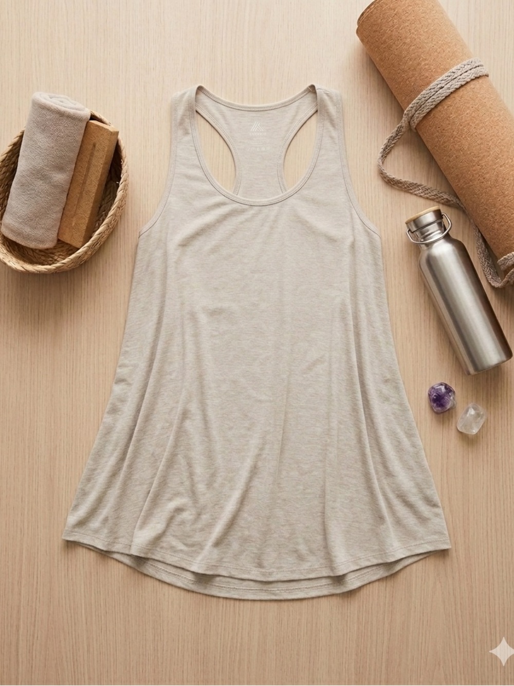 RBX Active Workout Tank Top for Women Racerback Flowy Yoga Top Size XL Cream